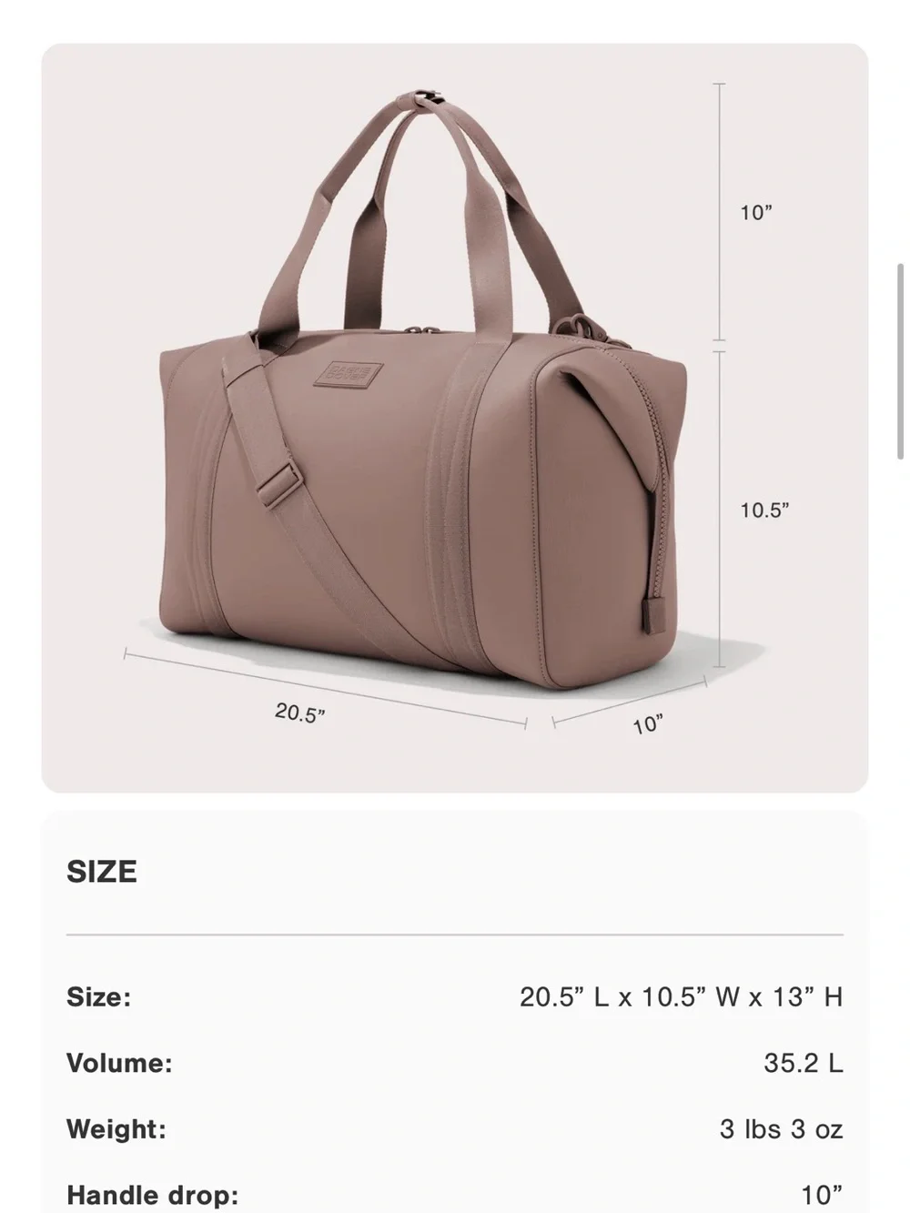 Dagne Dover Landon Carryall in Camel, Extra Large